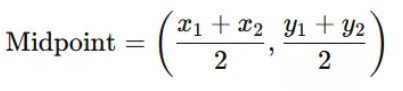 Midpoint between two points in a Number Plane