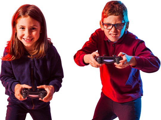 Children enjoying online maths games as part of early learning