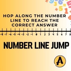 Number line jump maths game for kids – mental maths practice