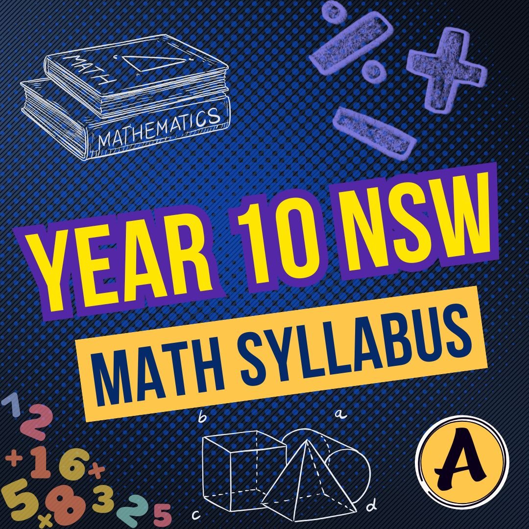 Overview of the Year 10 Maths NSW Syllabus topics displayed by Aussie Math Tutor NSW