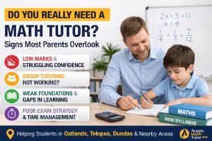 Math tutor helping student with maths in Oatlands NSW improving confidence and exam performance